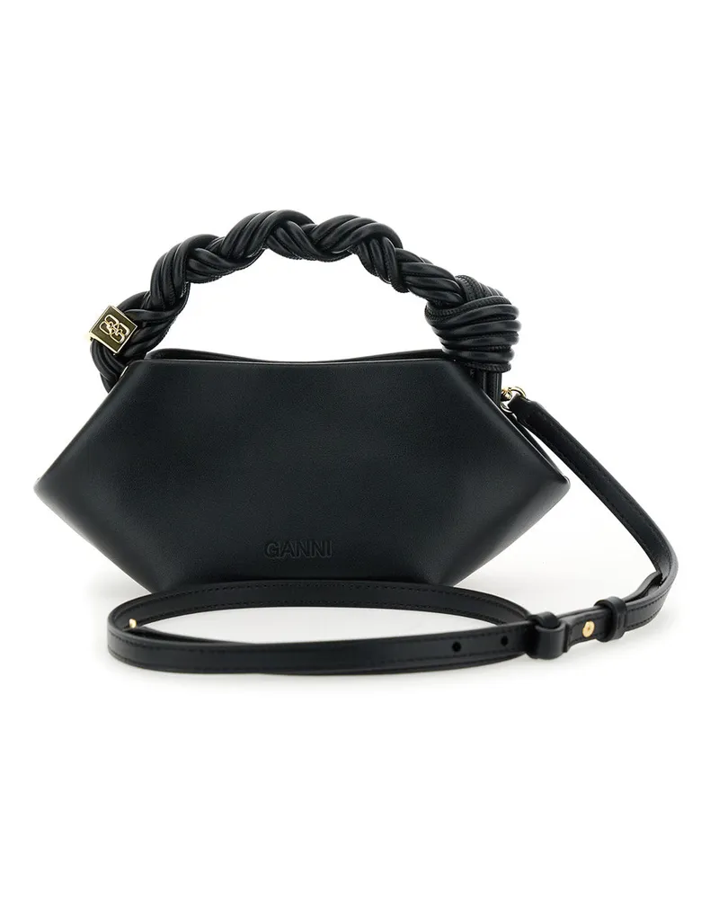 Ganni Bou Top Handle Bag — Black Black