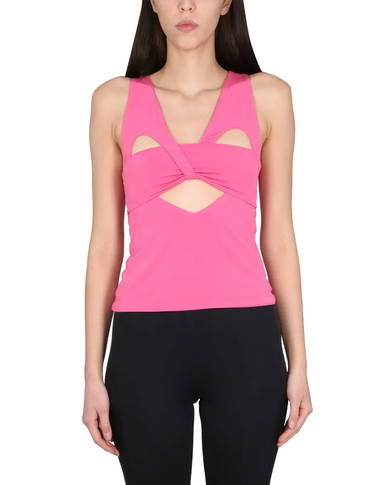 AMBUSH Cut-Out Front Blouse — Pink Pink