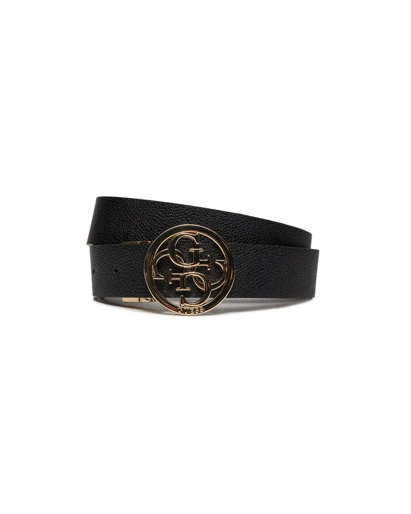 Guess Women's Belt Coal Logo Polyester Accessories Black