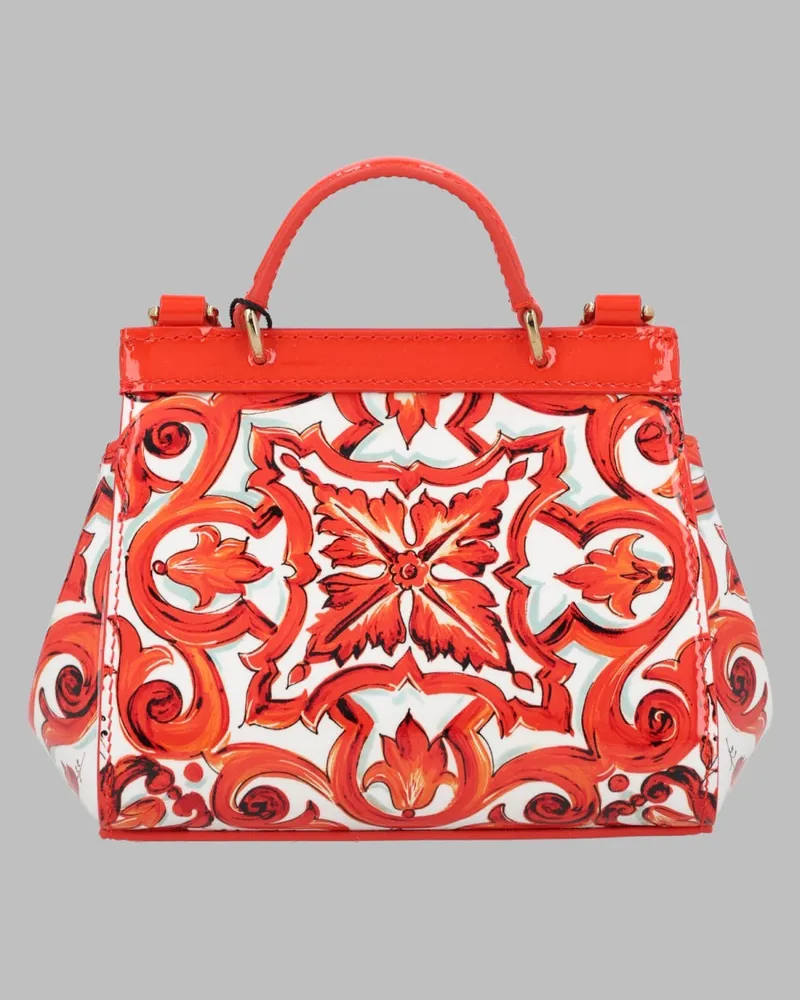 Dolce & Gabbana Girls' Shoulder Bag Patent Leather Orange Calf Orange