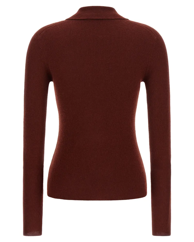 Max Mara Angel Polo Shirt — Burgundy Burgundy