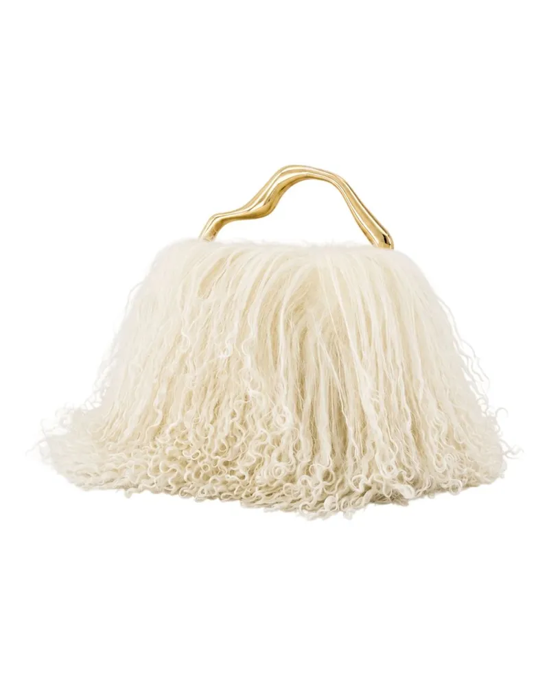Cult Gaia Backgammon Clutch — Ivory Ivory