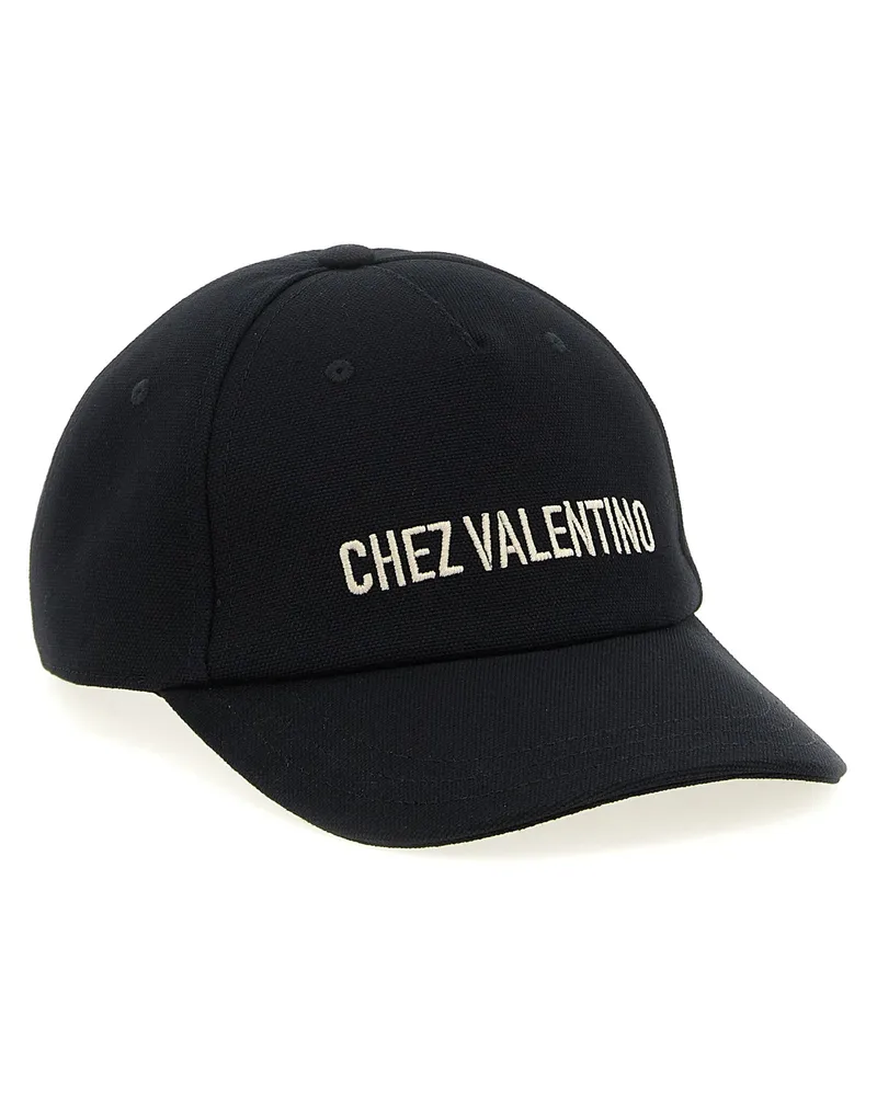 Valentino Garavani Men's Black Cotton Cap (baseball Hat Black