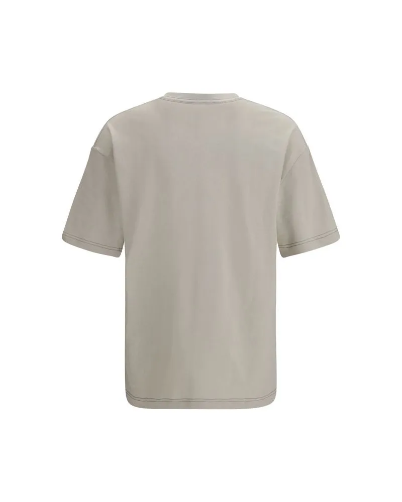 Christophe Lemaire Men's Beige Cotton T-Shirt Beige