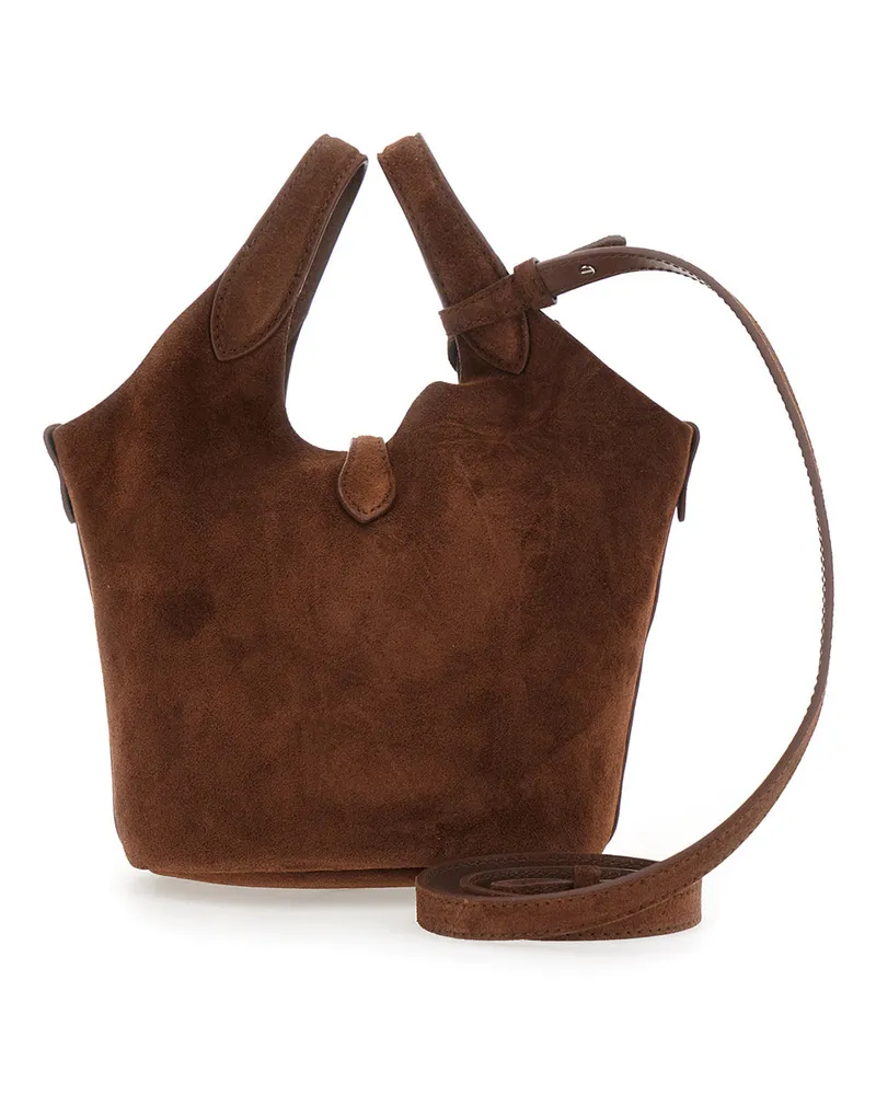 Ralph Lauren Women's Crossbody Bag Brown Leather Cow Handbags Hand Brown