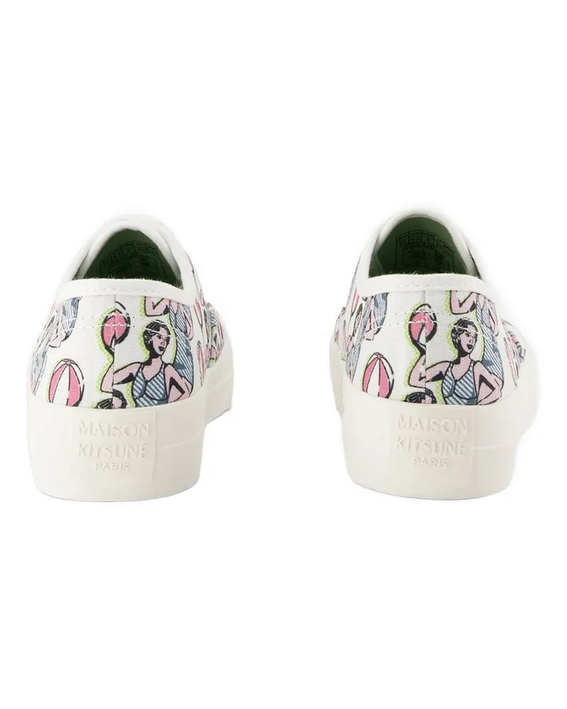 Kitsuné Women's Dancing Girls Canvas Sneaker White White