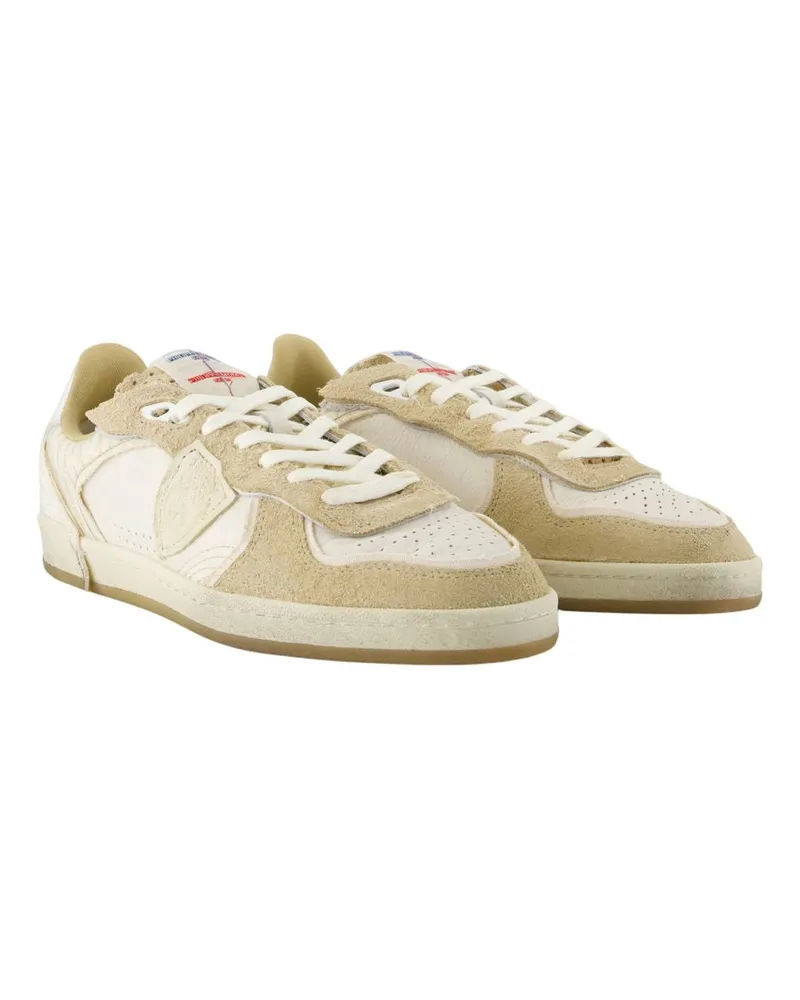 Philippe Model Men's Pgal Sneakers -  Leather Multicolor Calfskin Shoes Multicolor