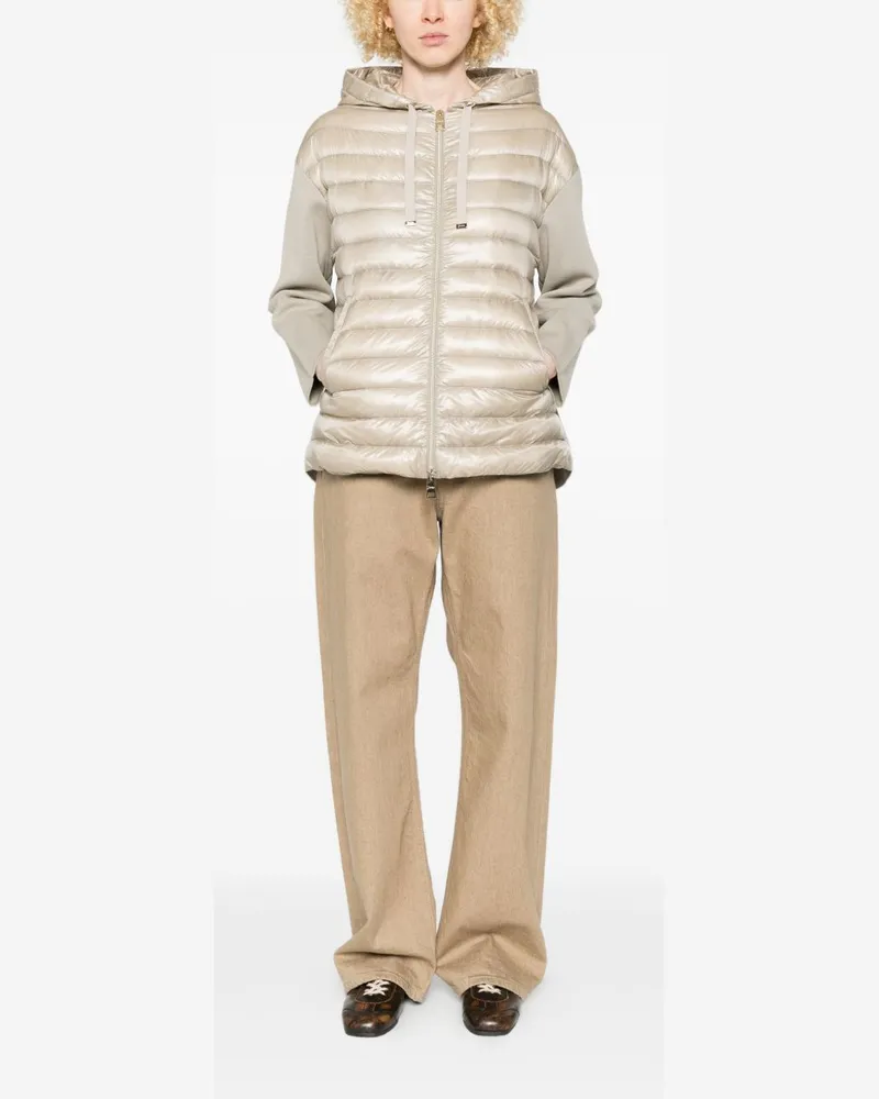 Herno Cotton and Nylon Down Jacket — Beige Beige