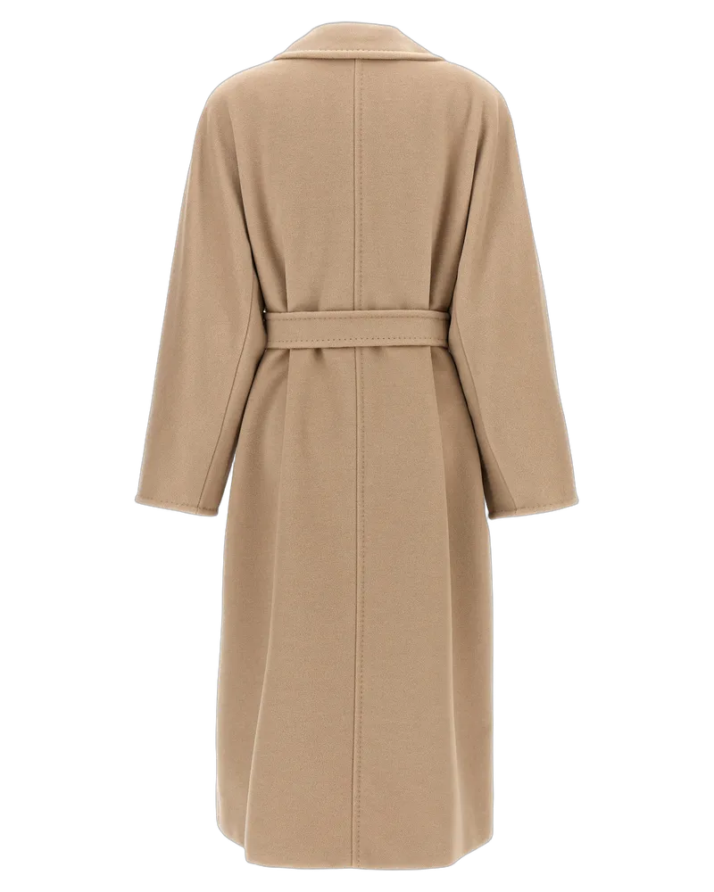 Max Mara Women's Beige Virgin Wool Coat Clothing Beige