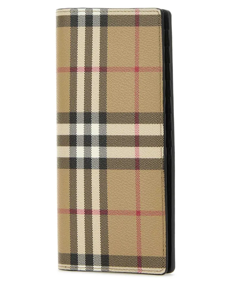 Burberry Men's Printed Canvas Wallet Archivebeige Portafogli Beige