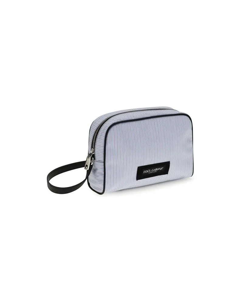 Dolce & Gabbana Men's Blue Cotton Handbag Bag Blue