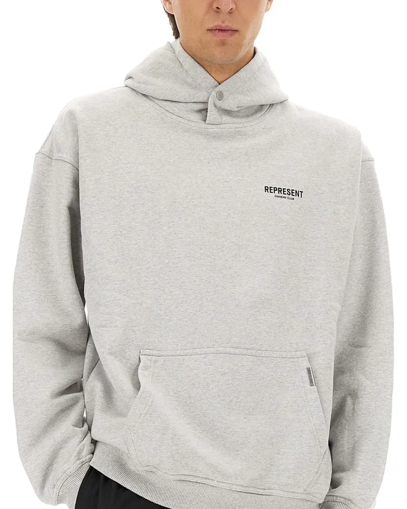 REPRESENT Cotton Hoodie — Gray Gray