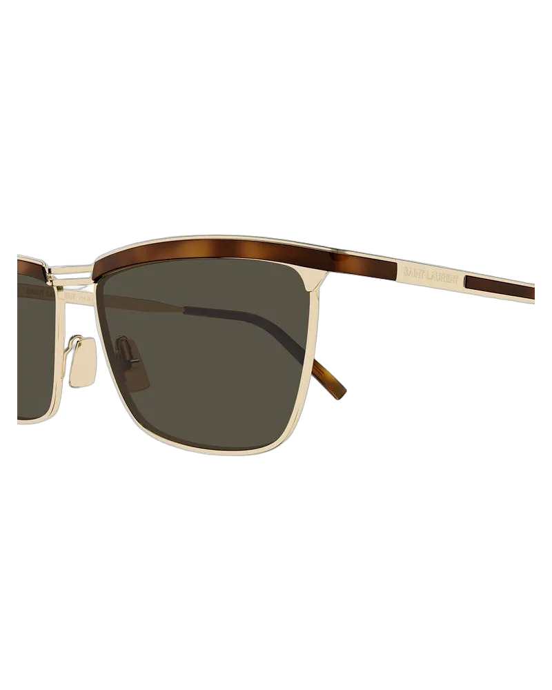 Saint Laurent Men's Sunglasses Havana Metal Eyewear Havana