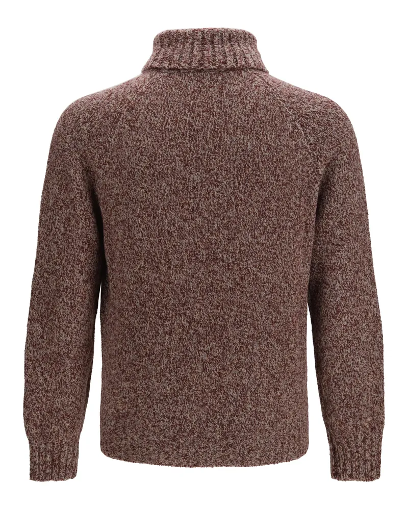 Brunello Cucinelli Wool, Silk and Cashmere Blend Sweater — Brown Brown