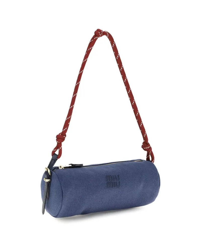 Miu Miu Women's Blue Cotton Wallet Bag Blue