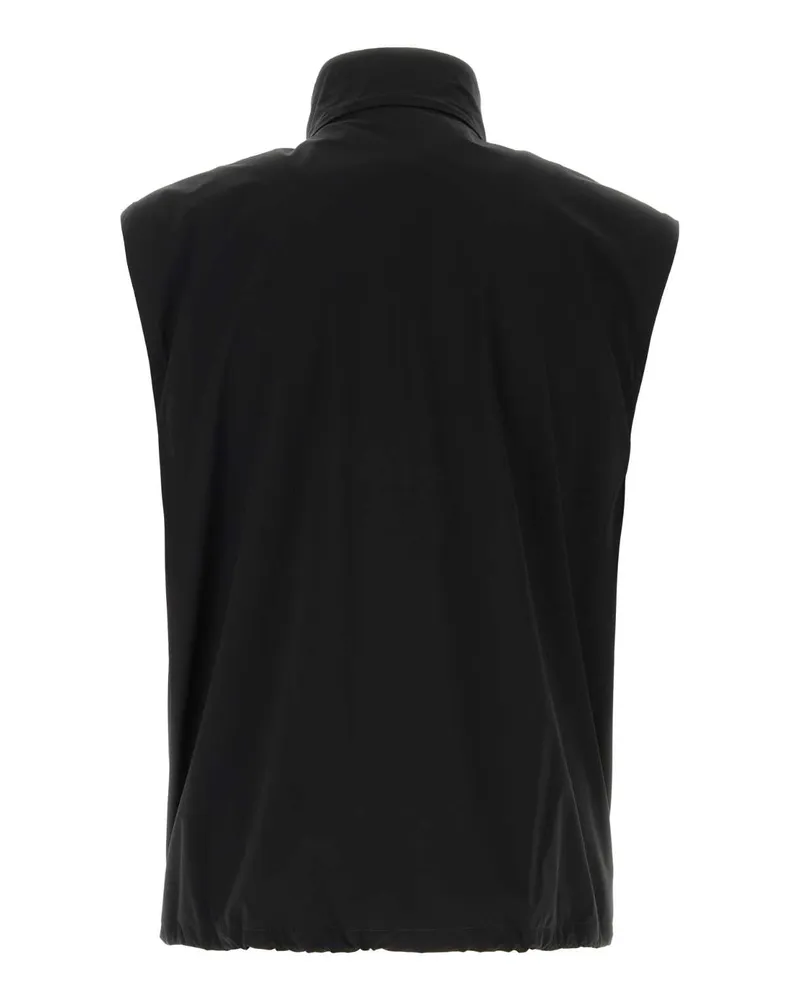 Prada Men's Black Stretch Nylon Vest Nero Giubbini Jacket Black