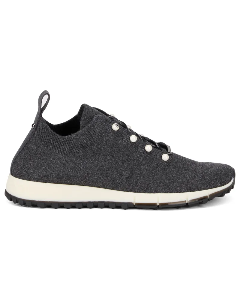 Jimmy Choo Women's Sneakers Veles Cashmere Black Black-Mix Trainers Black/mix Black