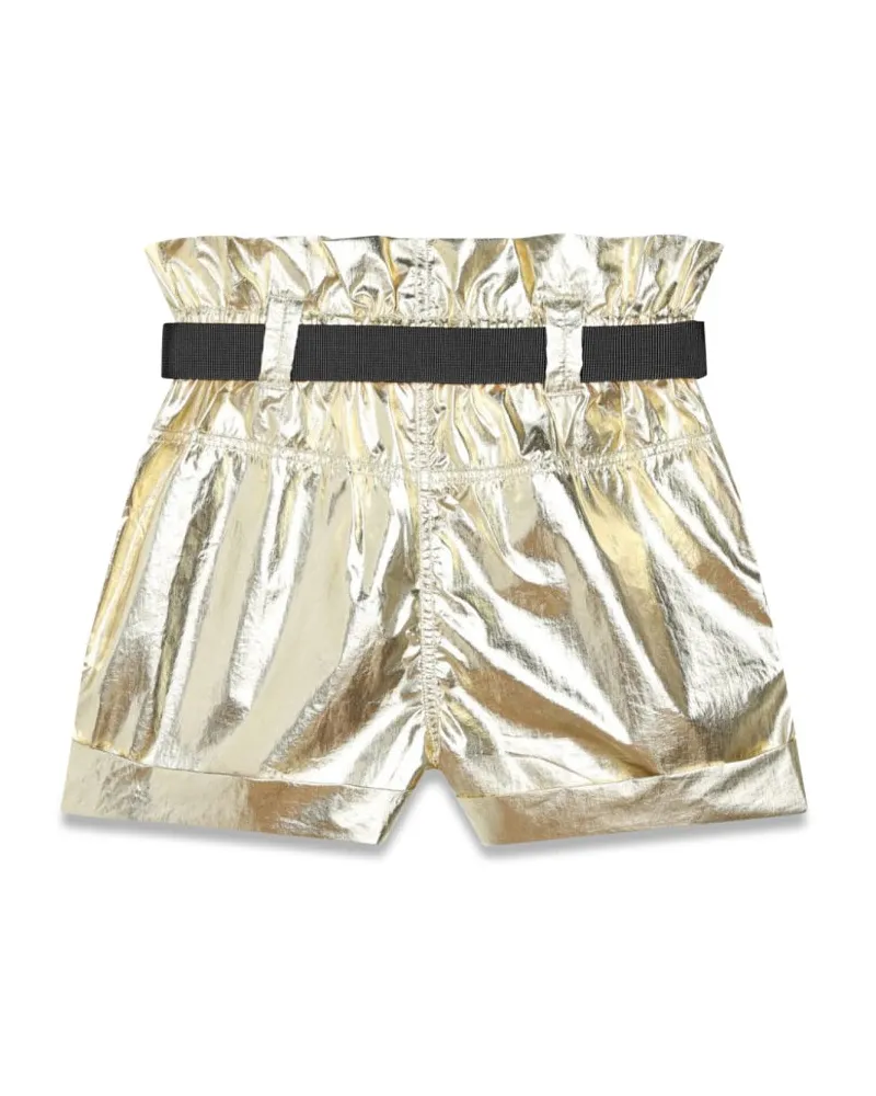 DKNY Belted Polyamide Bermudas — Yellow Yellow