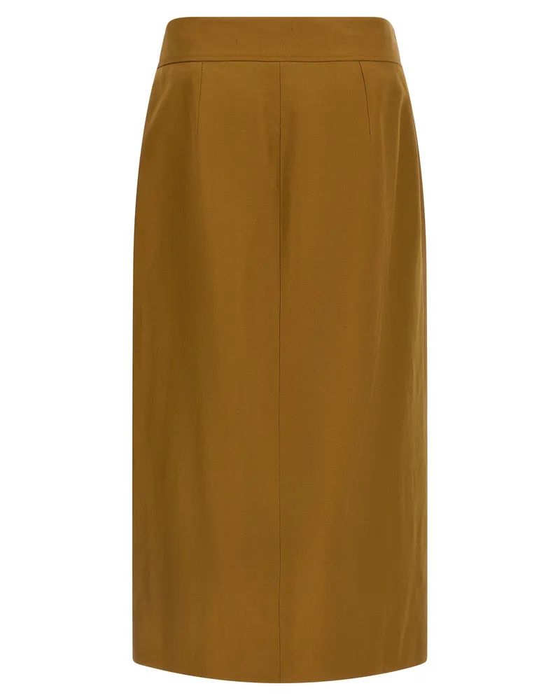 Alberto Biani Wrap Skirt — Brown Brown