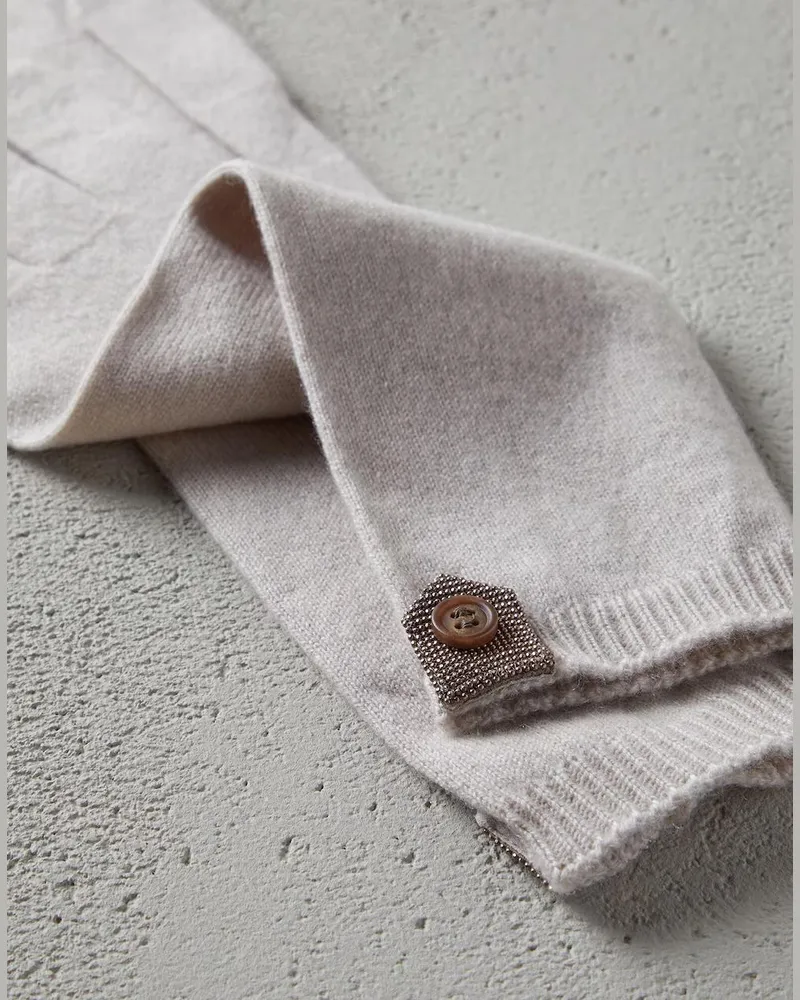 Brunello Cucinelli Womens Pale Wool Long Gloves White Accessories & Slg White
