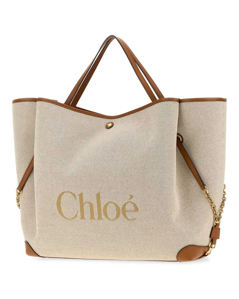 Chloé Clover Tote Bag — Beige Beige