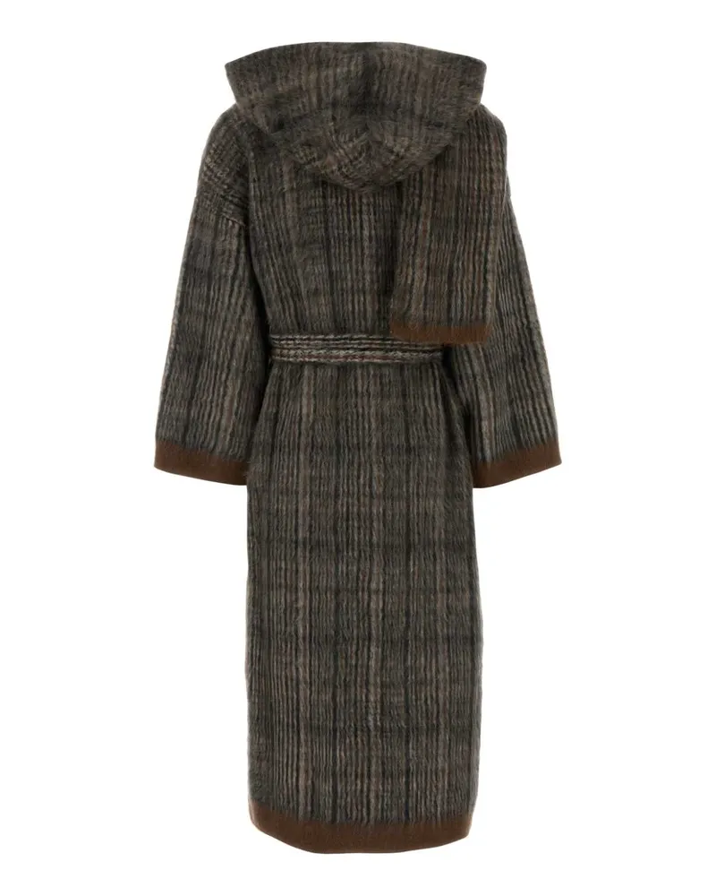 Brunello Cucinelli Mohair-Blend Jacquard Cardigan — Gray Gray