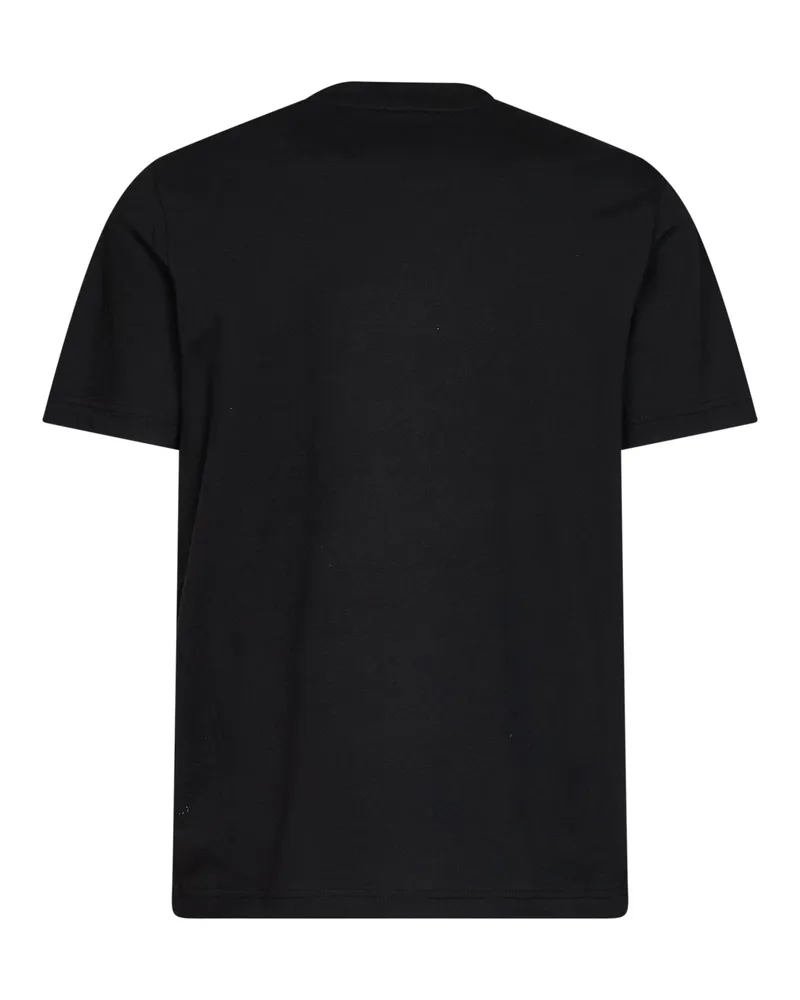 Moncler Logo-Embroidered Cotton Jersey T-Shirt — Black Black