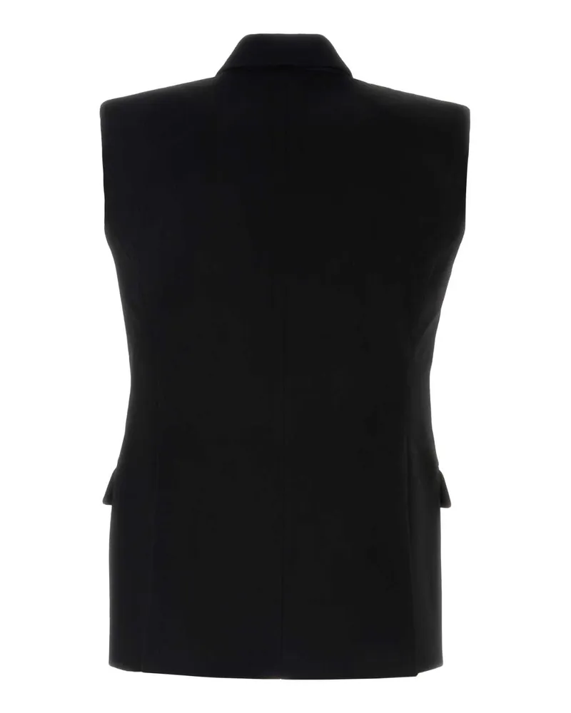 VTMNTS Men's Black Wool Sleeveless Blazer Giacche E Gilet Black