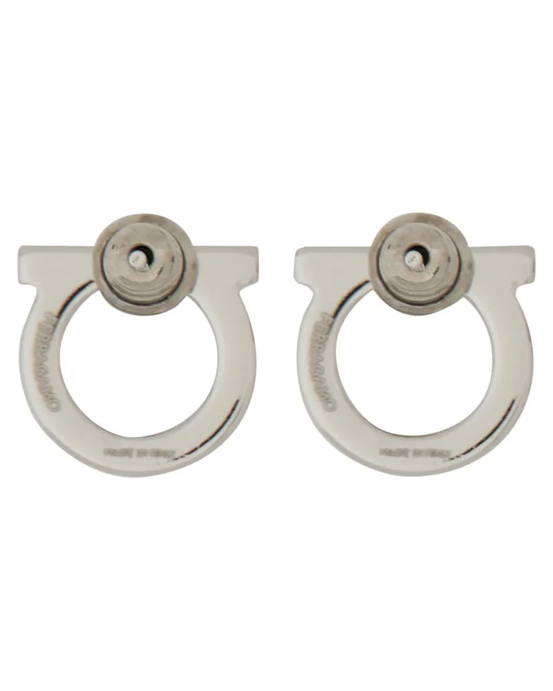Ferragamo Gancini Earrings — Silver Silver
