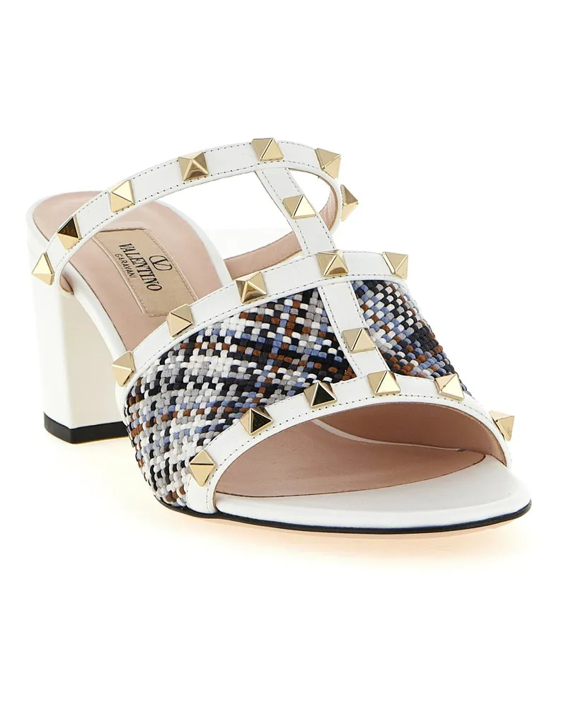 Valentino Garavani Rockstud Slide Heel — White White