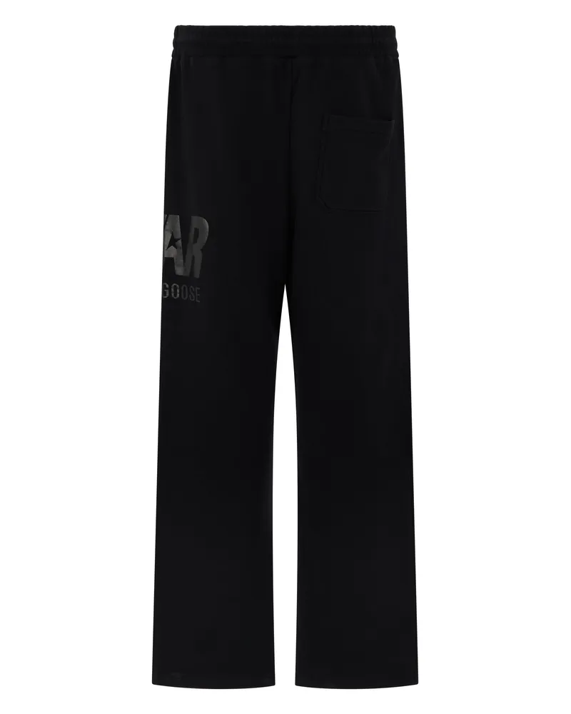 Golden Goose Men Cotton Jogging Pants Black Trousers Black