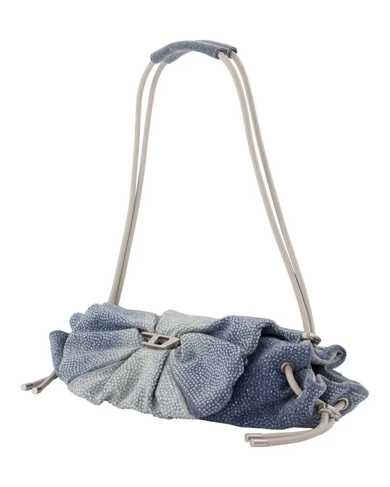 Diesel Women's Scrunch-D Small Shoulder Bag -  Cotton Blue Shoulder-Hobo-Bags Blue