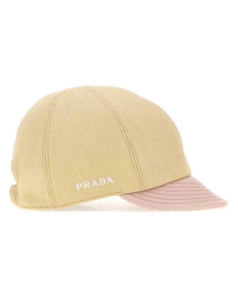 Prada Hat Canvas Baseball Cap — Beige Beige