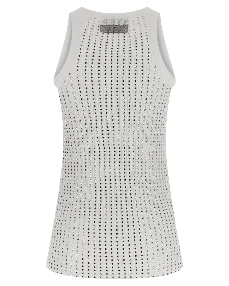 ATTICO Women's White Cotton Sleeveles T-Shirt White