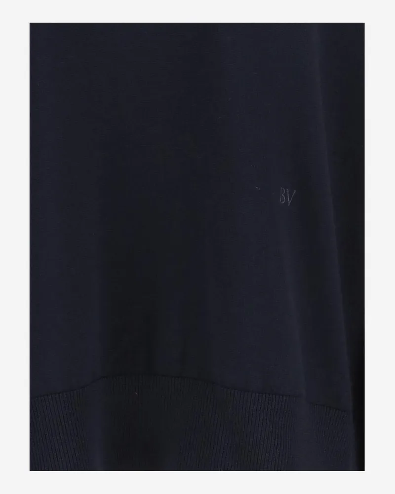 Bottega Veneta Women's Wool Sweater With High Neck Dark Navy Navy