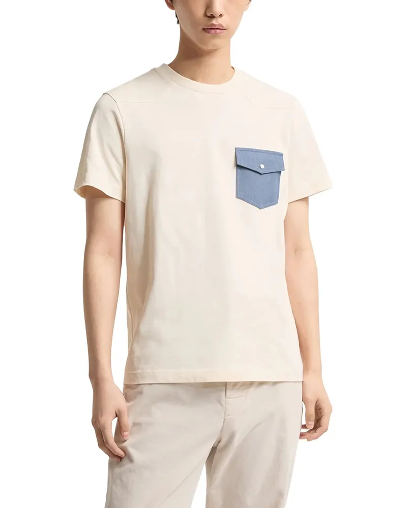 Moncler Denim Pocket T-Shirt — Beige Beige