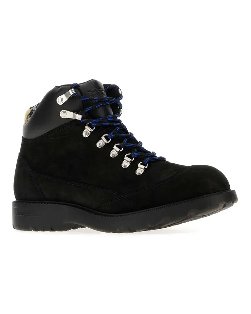 Burberry Men's Black Suede Moor Ankle Boots Stivali Black