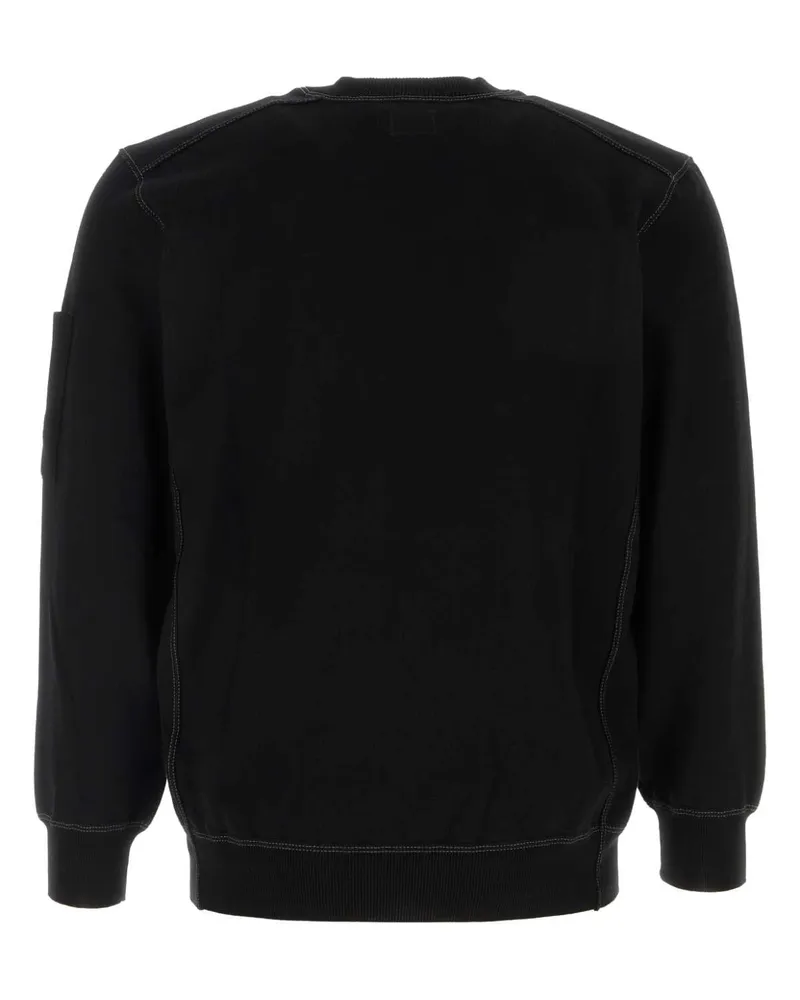 C.P. Company Men's Black Cotton Sweater Exterior: Maglieria Black