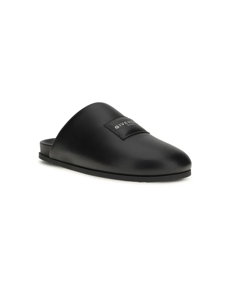 Givenchy Men's Black Calf Leather Bos Taurus Mules Black