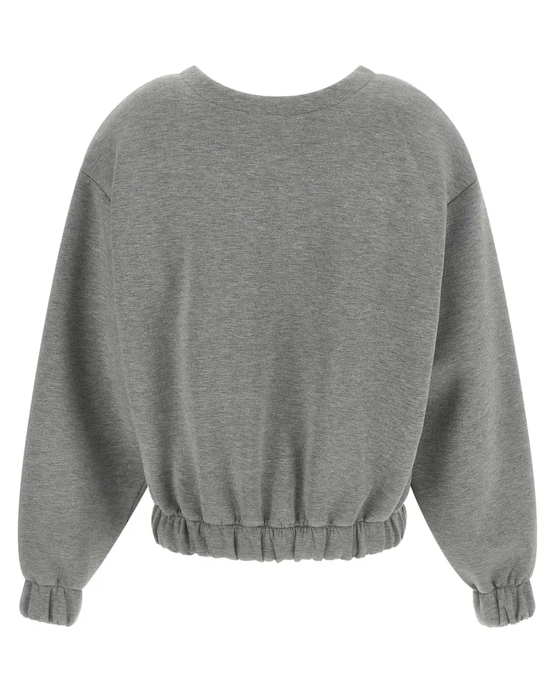 Giuseppe di Morabito Removable Flower Application Sweatshirt — Gray Gray