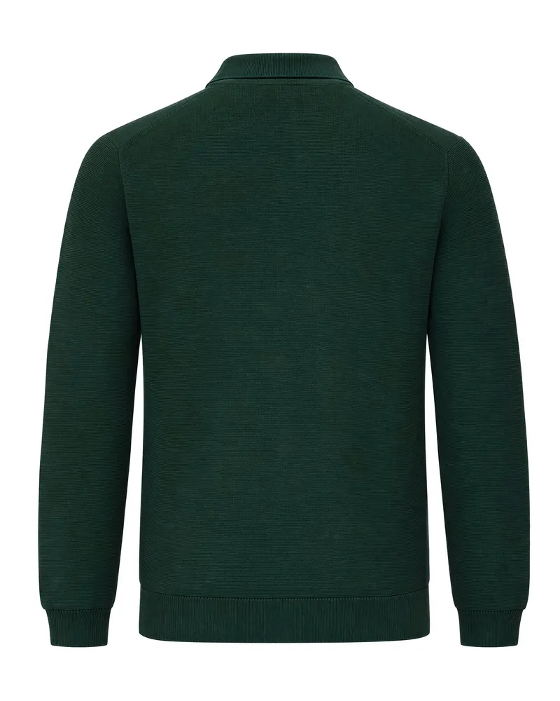 Lacoste Moss-Stitch Cotton Polo — Green Green