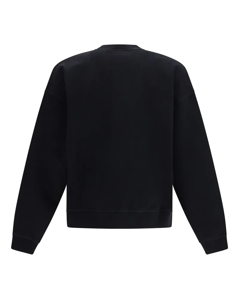 Dsquared2 Men's Cotton Crew Neck Sweatshirt With Logo Print Black Sweatshirts Sweater Black