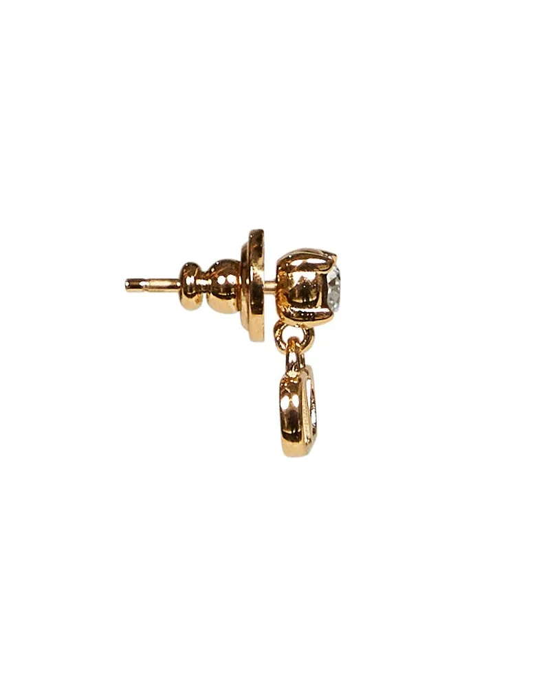 Valentino Garavani Women's Stud Earrings Vlogo Signature Gold Brass Gold