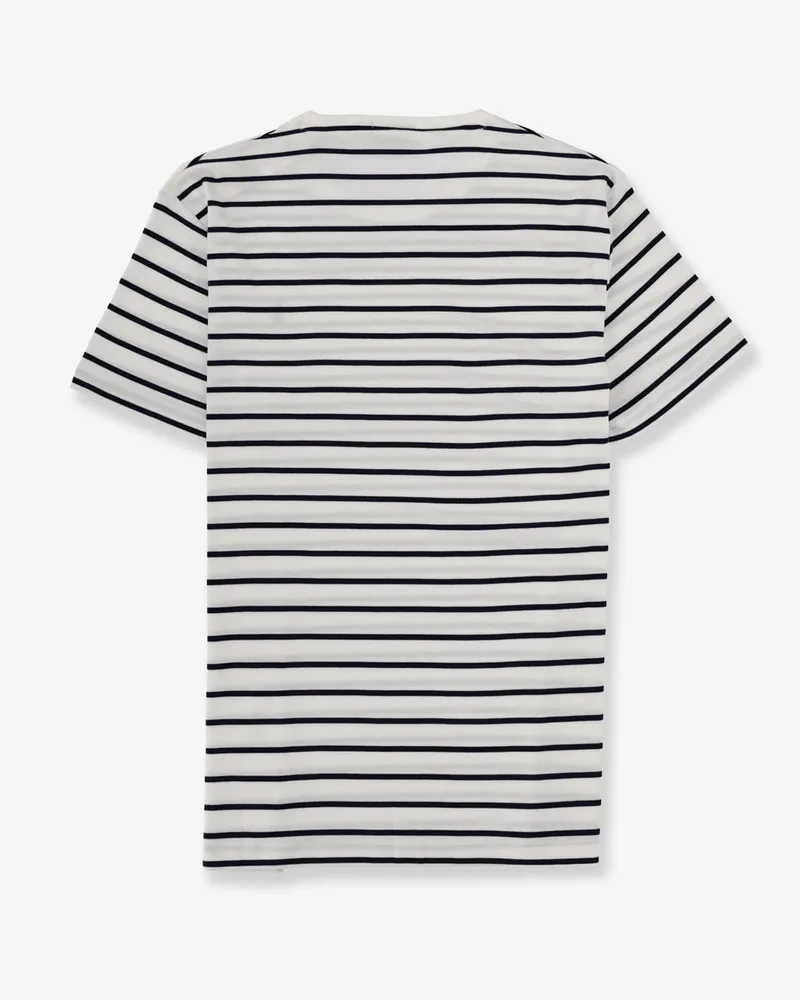 Ralph Lauren Men's Cotton T-Shirt With Striped Pattern White T-Shirts And Polos White