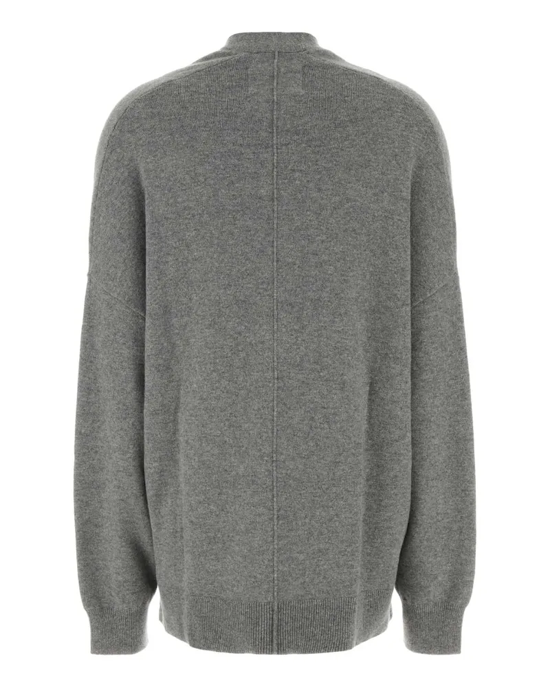 extreme cashmere Women's Grey Stretch Cashmere Blend Nâ°24 Oversize Cardigan Goat Maglieria Sweater Gray