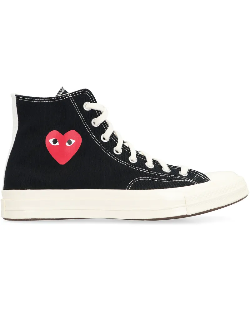 Comme des Garçons Men's Converse X  Chuck 70 High-Top Sneakers Black Cotton Trainers Black