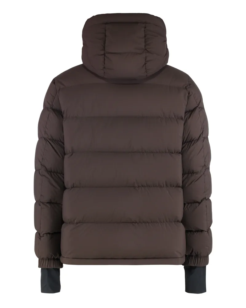 Moncler Men's Ski Jacket Isorno Brown Polyester Padded & Down Brown