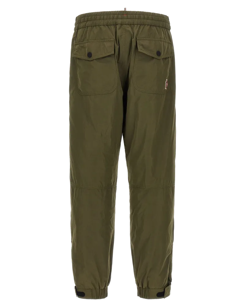 Moncler Compact Polyester Joggers — Green Green