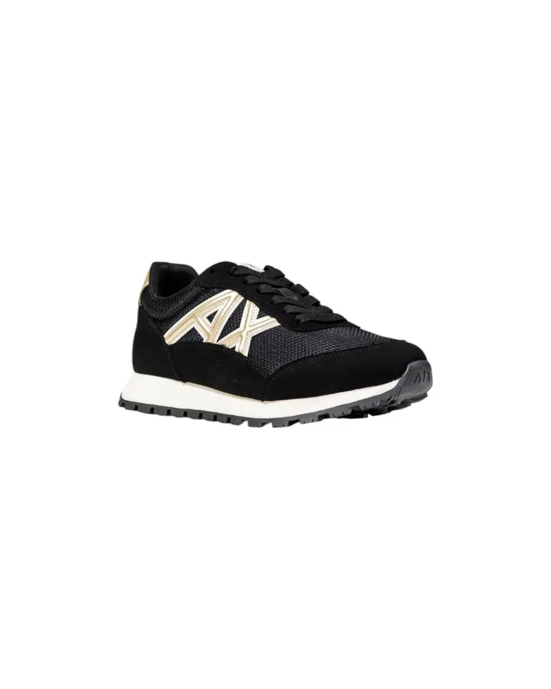 Armani Exchange Bicolor Polyester Sneaker — Black Black