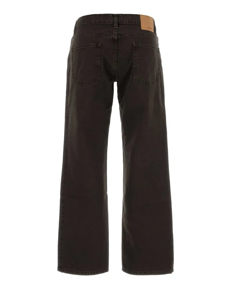 Magda Butrym Women's Brown Denim Jeans Exterior: Cotton Brown